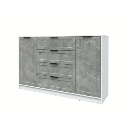 Тумба Тренд КТ-Т160 (Белый ЛДСП/ Керамика ЛМДФ) Ш1600 В1020 Г451